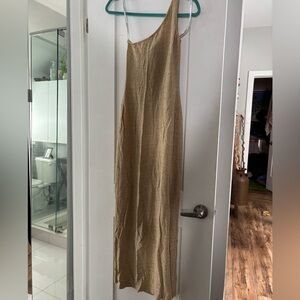 Elegant Gold Maxi Dress - Vintage 90s